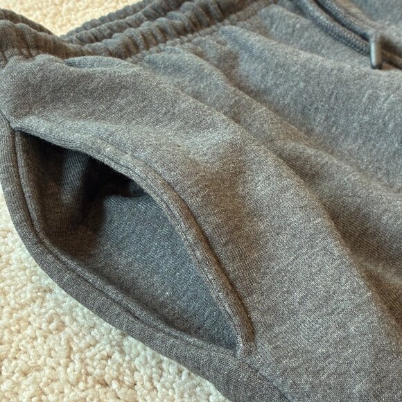Fleece Straight Leg Loose Sweatpants with Pockets Charcoal Gray - Picture 5 of 11